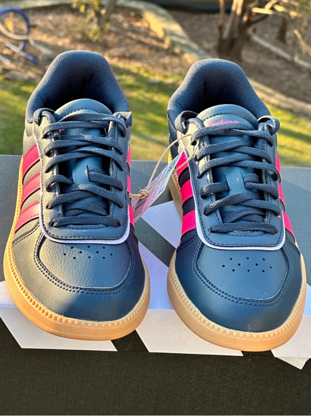 Adidas Breaknet Sleek Blue Pink Casual Sneaker fits Womens 6.5 | 7.5 | 8.5 NEW - Picture 4 of 12